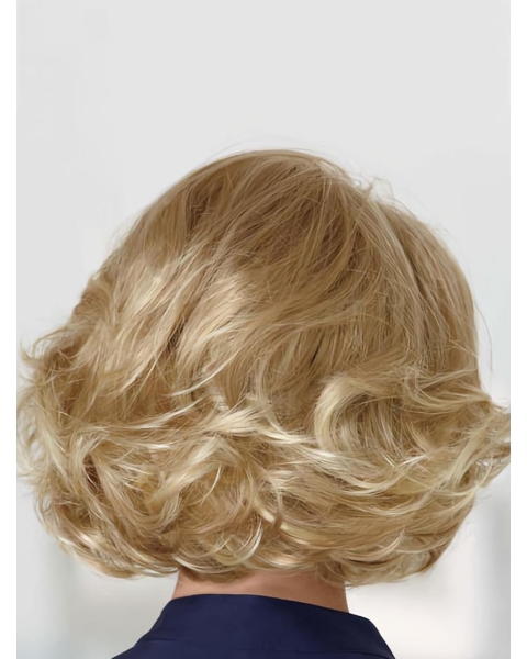 Glamorous Blonde Wavy Chin Length Classic Wigs