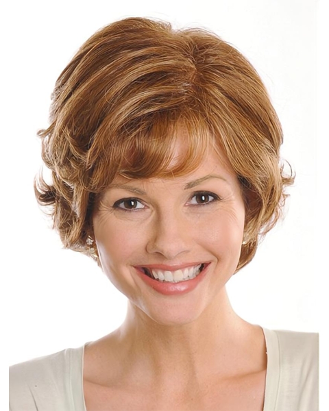 Monofilament Affordable Wavy Synthetic Medium Wigs