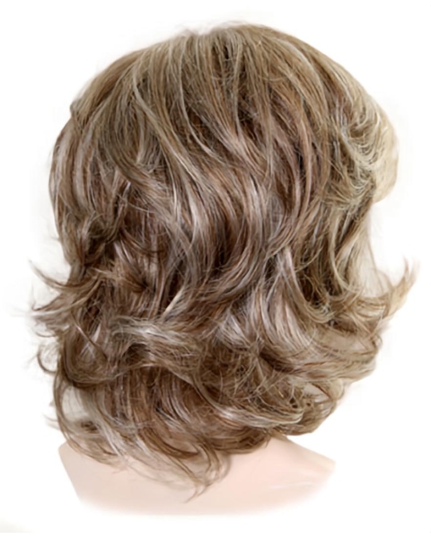 New Brown Wavy Chin Length Synthetic Wigs