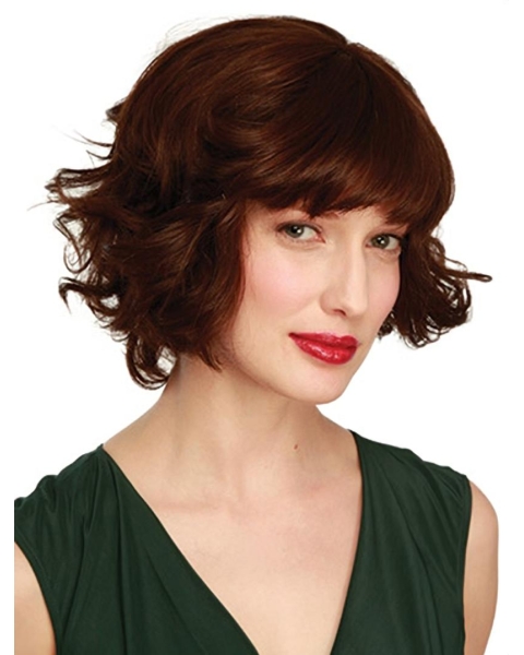 Monofilament Wavy Remy Human Hair New Medium Wigs