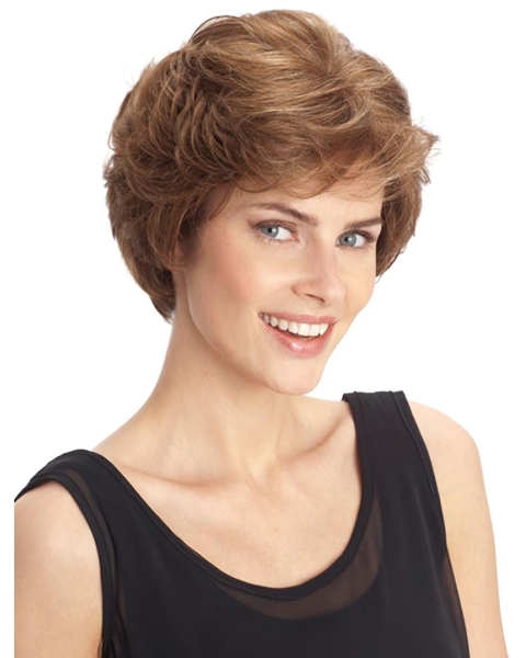 Radiant Auburn Wavy Chin Length Wigs