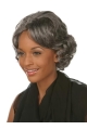 Fabulous Wavy Chin Length Synthetic Grey Wigs