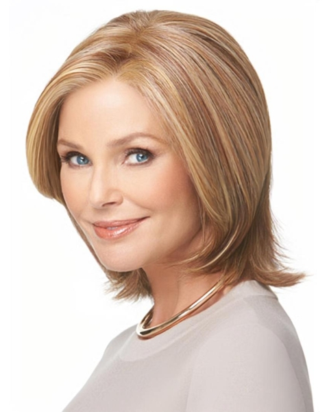 Lace Front Discount Wavy Synthetic Medium Wigs