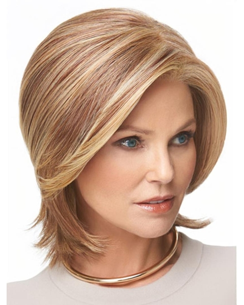 Lace Front Discount Wavy Synthetic Medium Wigs