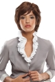 Pleasing Monofilament Wavy Chin Length African American Wigs