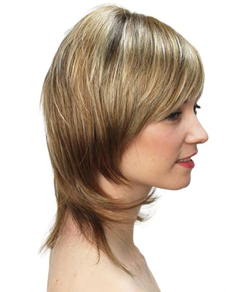 10" Straight Monofilament Blonde Synthetic Chin Length Bob Wigs