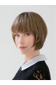 Straight Blonde 10" Chin Length Remy Human Hair Bobs Lace Front Womens Wigs