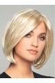 10" Chin Length Straight Platinum Blonde Synthetic Monofilament Wigs Designed