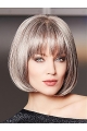 Chin Length Straight Platinum Blonde Monofilament Bobs High Quality Synthetic Wigs