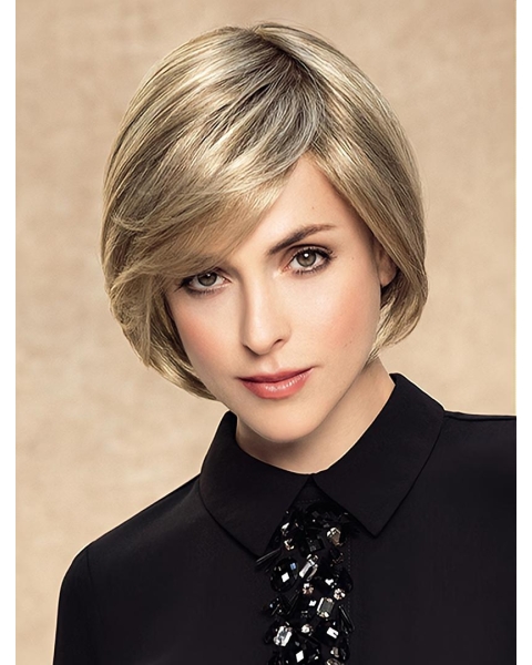 Chin Length Monofilament Synthetic Straight Bob Wigs