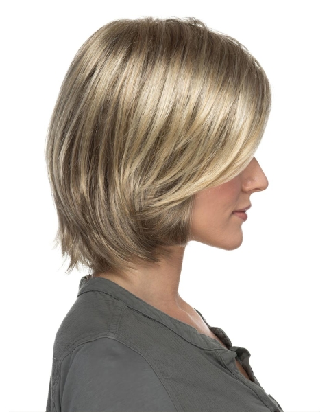 Synthetic Straight Capless Blonde Bobs 11" Ladies Wigs