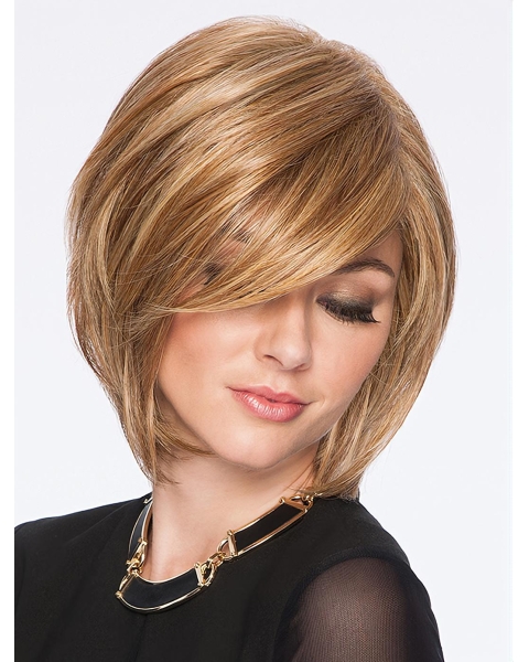 Blonde Bobs Straight Capless 10" Synthetic Wigs