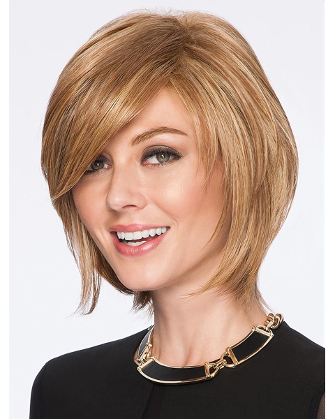 Blonde Bobs Straight Capless 10" Synthetic Wigs