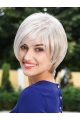 Monofilament Grey Synthetic 10" Chin Length Bob Hairstyles