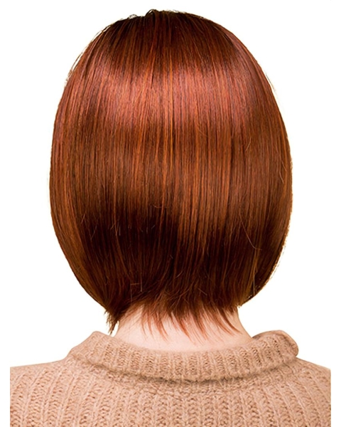 Synthetic 10" Straight Chin Length Copper Bob Wigs