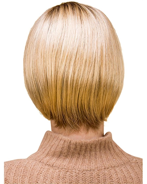 Synthetic 10" Straight Chin Length Blonde Bob Style Wig