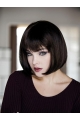 Monofilament Black Synthetic 10" Chin Length Wigs Bob Style