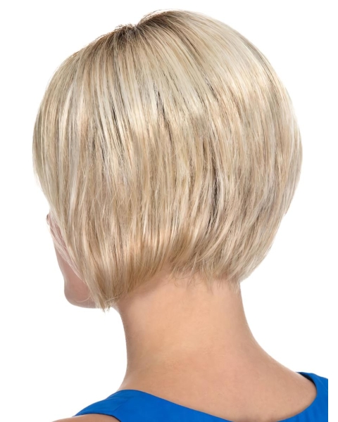 Blonde Bobs Straight Capless 8" Synthetic Hair