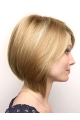 12" Chin Length Blonde Straight Affordable Bob Wigs