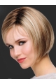 Top 10" Chin Length Straight Blonde Bob Wigs