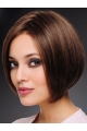 100% Hand-tied 10" Trendy Brown Bobs Human Hair Wigs