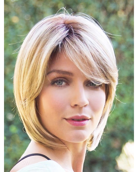 10" Chin Length Blonde Straight Fabulous Bob Wigs