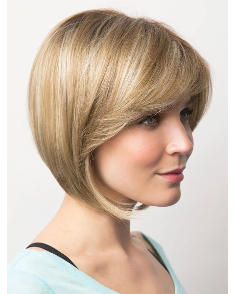 10" Chin Length Blonde Straight Fabulous Bob Wigs