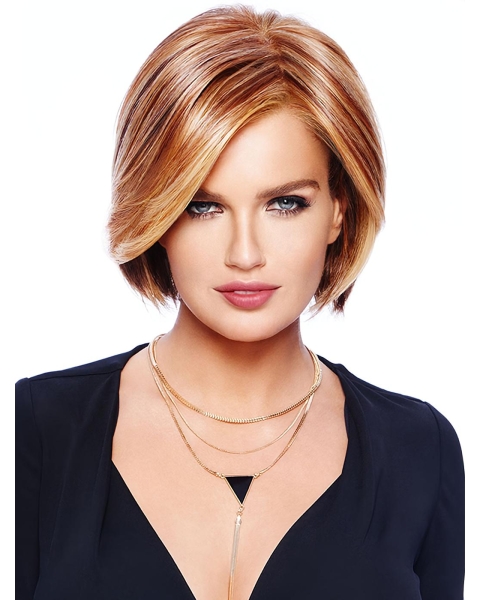 10" Straight Auburn Synthetic Bob Wigs