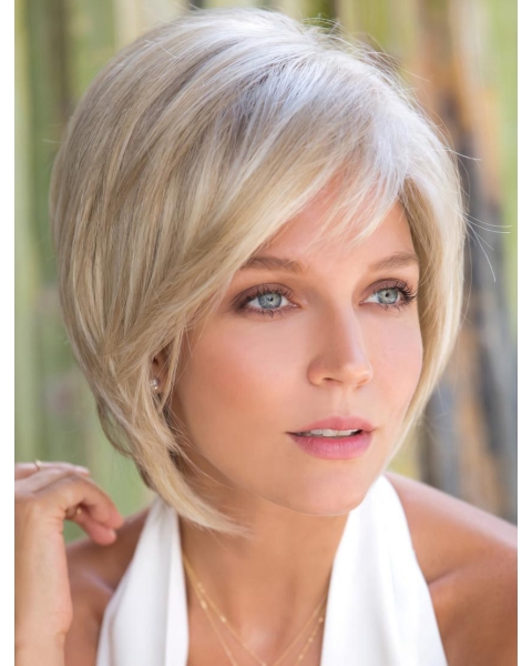 Blonde 10" Monofilament Synthetic Bob Style Wig