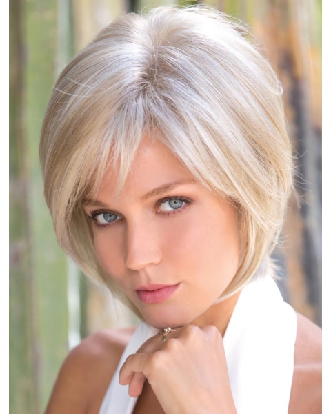 Blonde 10" Monofilament Synthetic Bob Style Wig