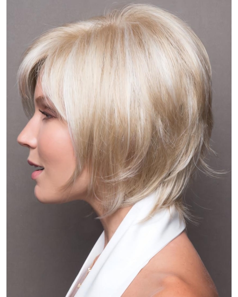 Blonde 10" Monofilament Synthetic Bob Style Wig