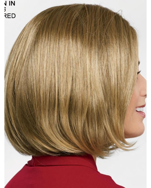 12" Chin Length Blonde Straight Modern Bob Wigs