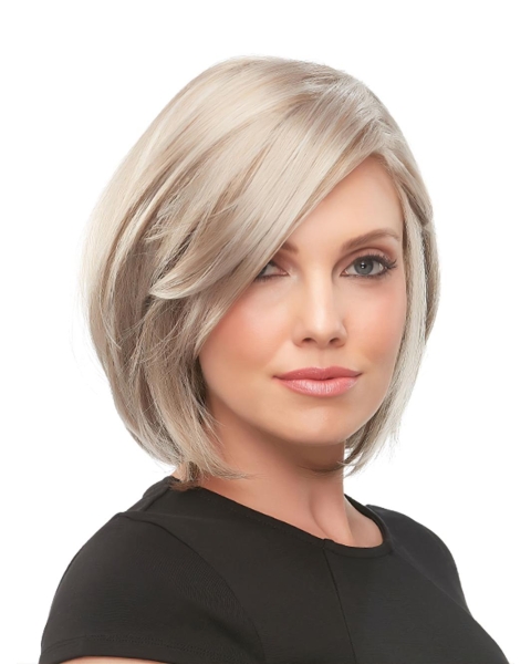 Blonde 100% Hand-Tied 12" With Bangs New Synthetic Wigs