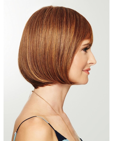 Copper 10" Straight Cropped Bob Wigs