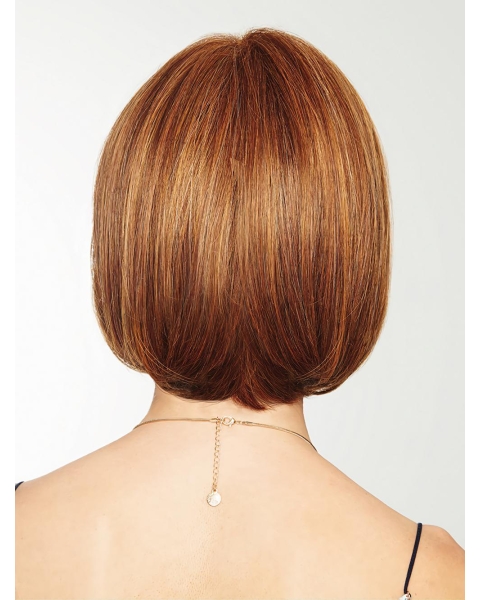 Copper 10" Straight Cropped Bob Wigs