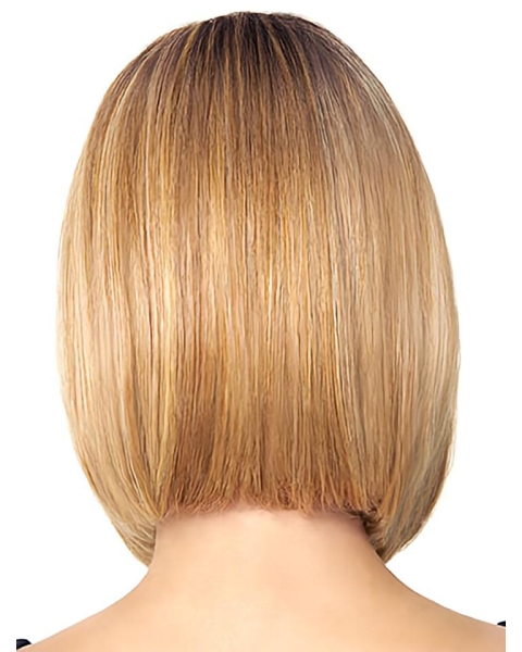 10" Straight Blonde Bobs Medium Wigs