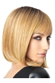 10" Straight Blonde Bobs Medium Wigs