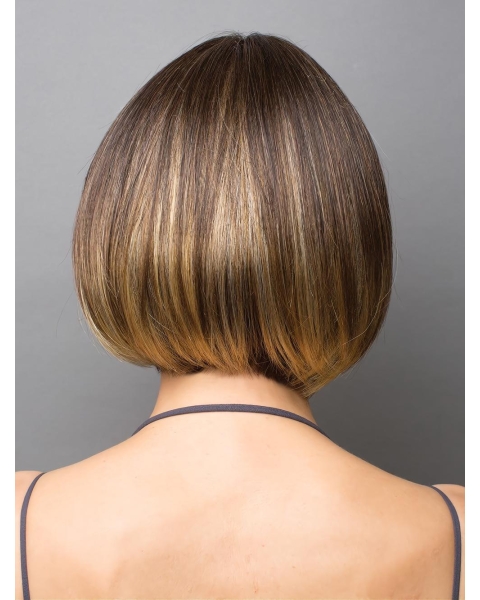 Straight Monofilament Brown Bob Best Synthetic Wigs Online