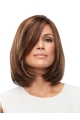 Chin Length Straight Without Bangs 100% Hand-Tied Real Looking Synthetic Wigs