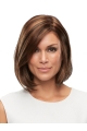 Straight Brown Layered Human Hair Hand Tied Wigs