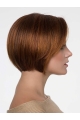 Straight Cropped Auburn Synthetic Bob Synthetic Wigs