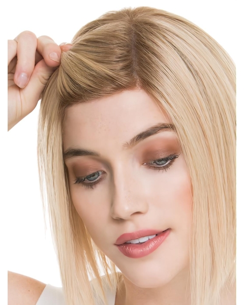 Top Straight 10" Blonde Chin Length Human Hair Wigs