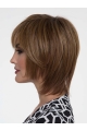 Chin Length Monofilament Synthetic Wigs With Bangs