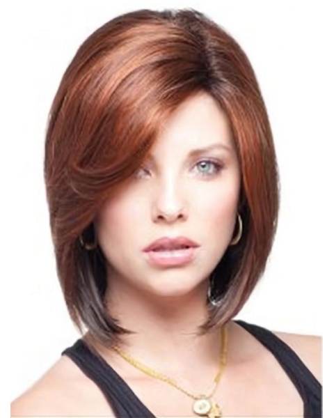 Shining Blonde Straight Chin Length Human Hair Wigs