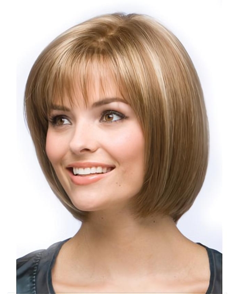 Easy Blonde Straight Chin Length Wigs