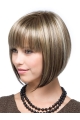 Traditiona Brown Straight Chin Length Synthetic Wigs