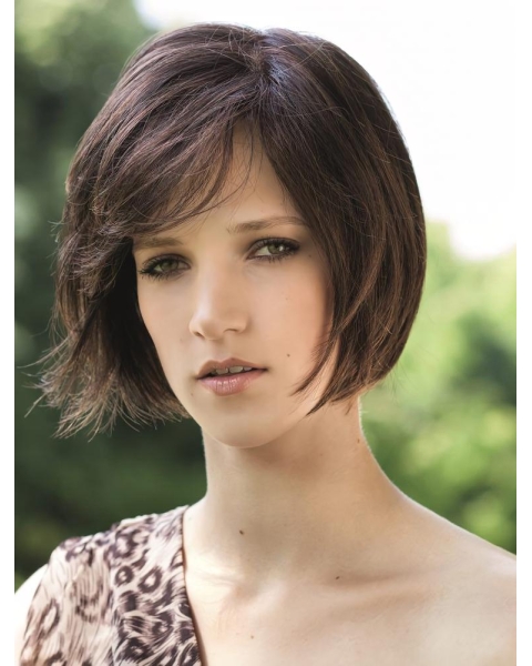 8" Straight Modern Synthetic Bob Wigs