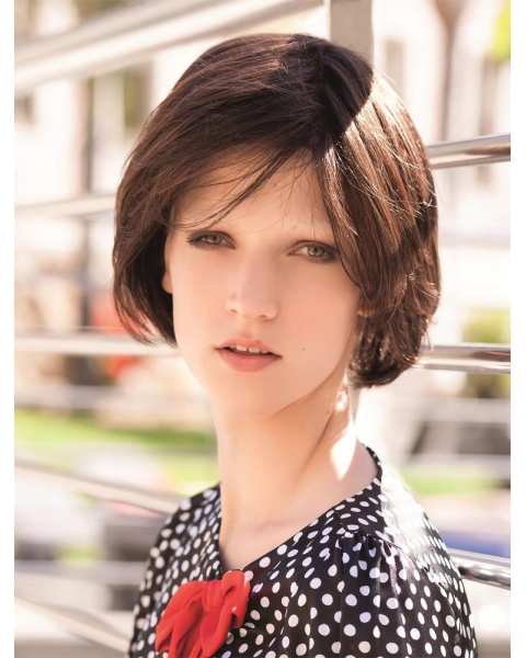 8" Straight Modern Synthetic Bob Wigs