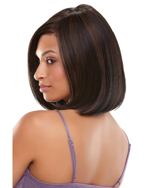 Monofilament Shining Straight Synthetic Medium Wigs