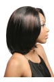 Preferential Black Lace Front Chin Length Lace Wigs